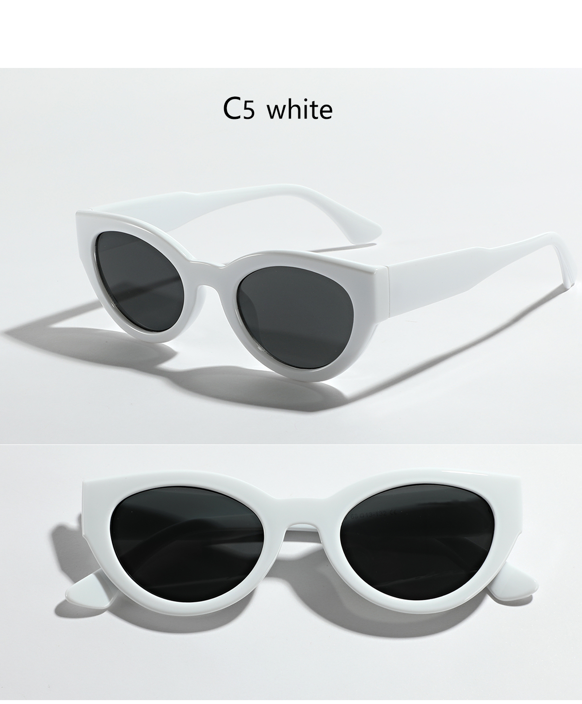 Hip-hop Streetwear Solid Color Ac Cat Eye Full Frame Glasses display picture 7