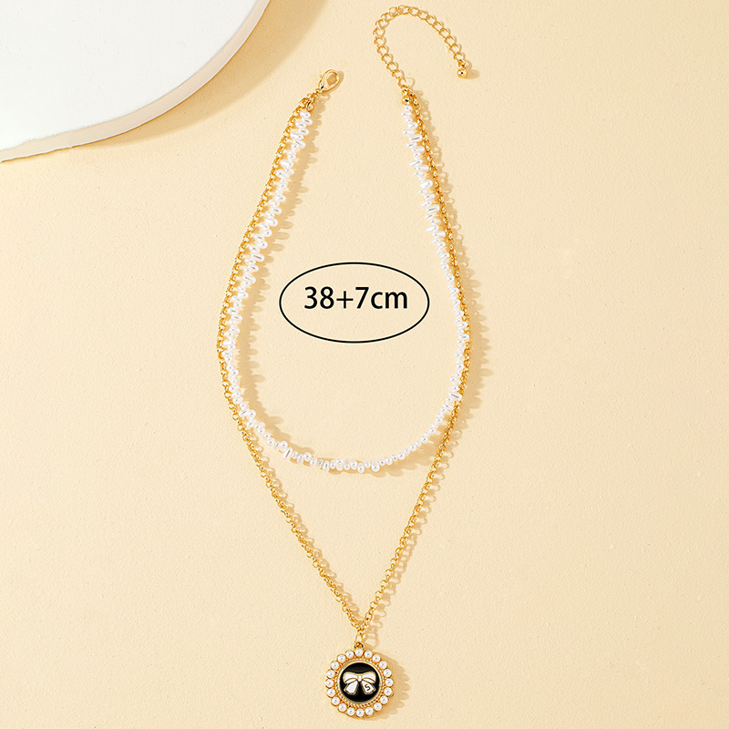 Cute Sweet Bow Knot Plastic Zinc Alloy Plating 14k Gold Plated Women's Pendant Necklace display picture 3