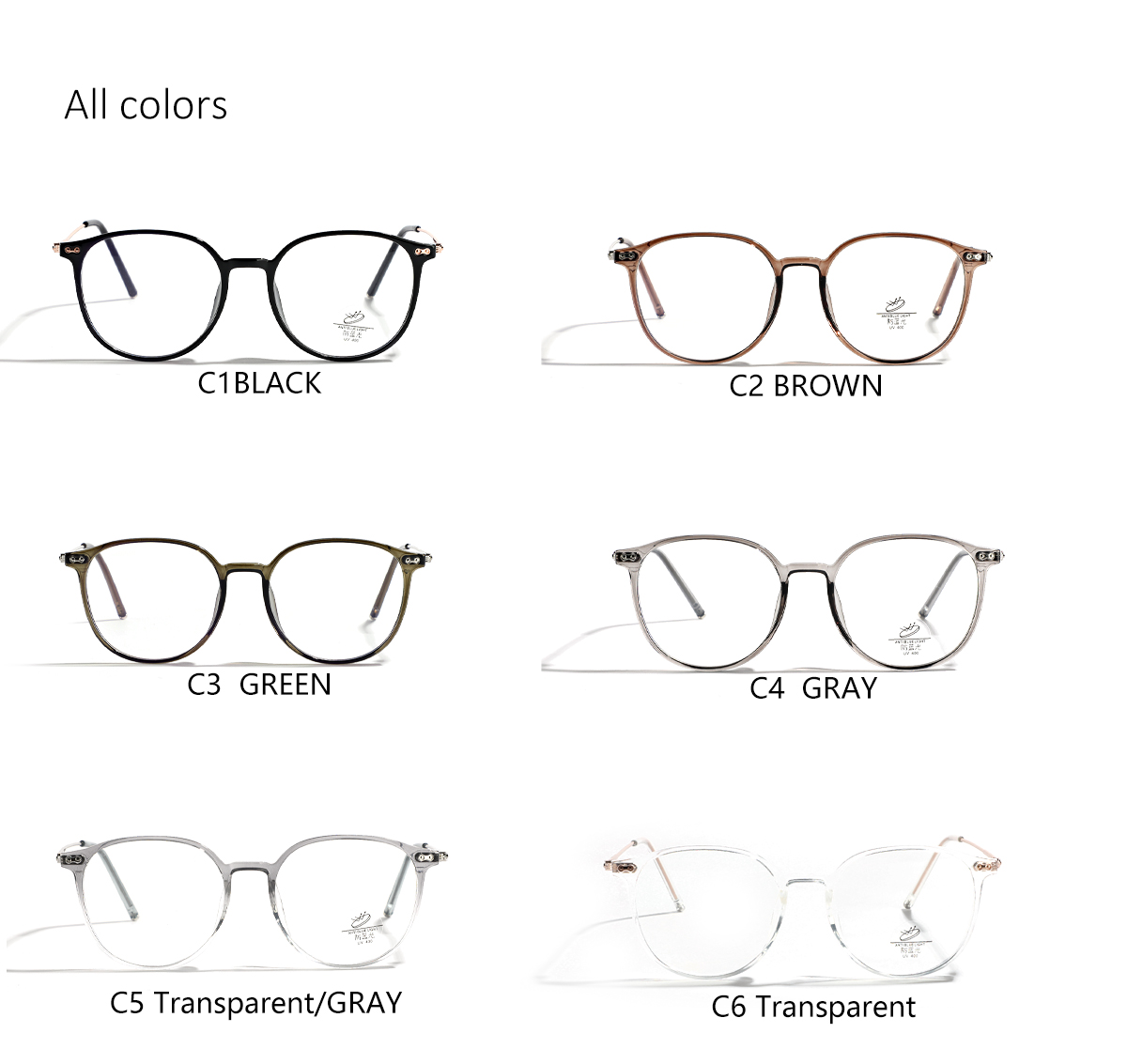 Modern Style Streetwear Round Solid Color Ac Round Frame Full Frame Glasses display picture 1