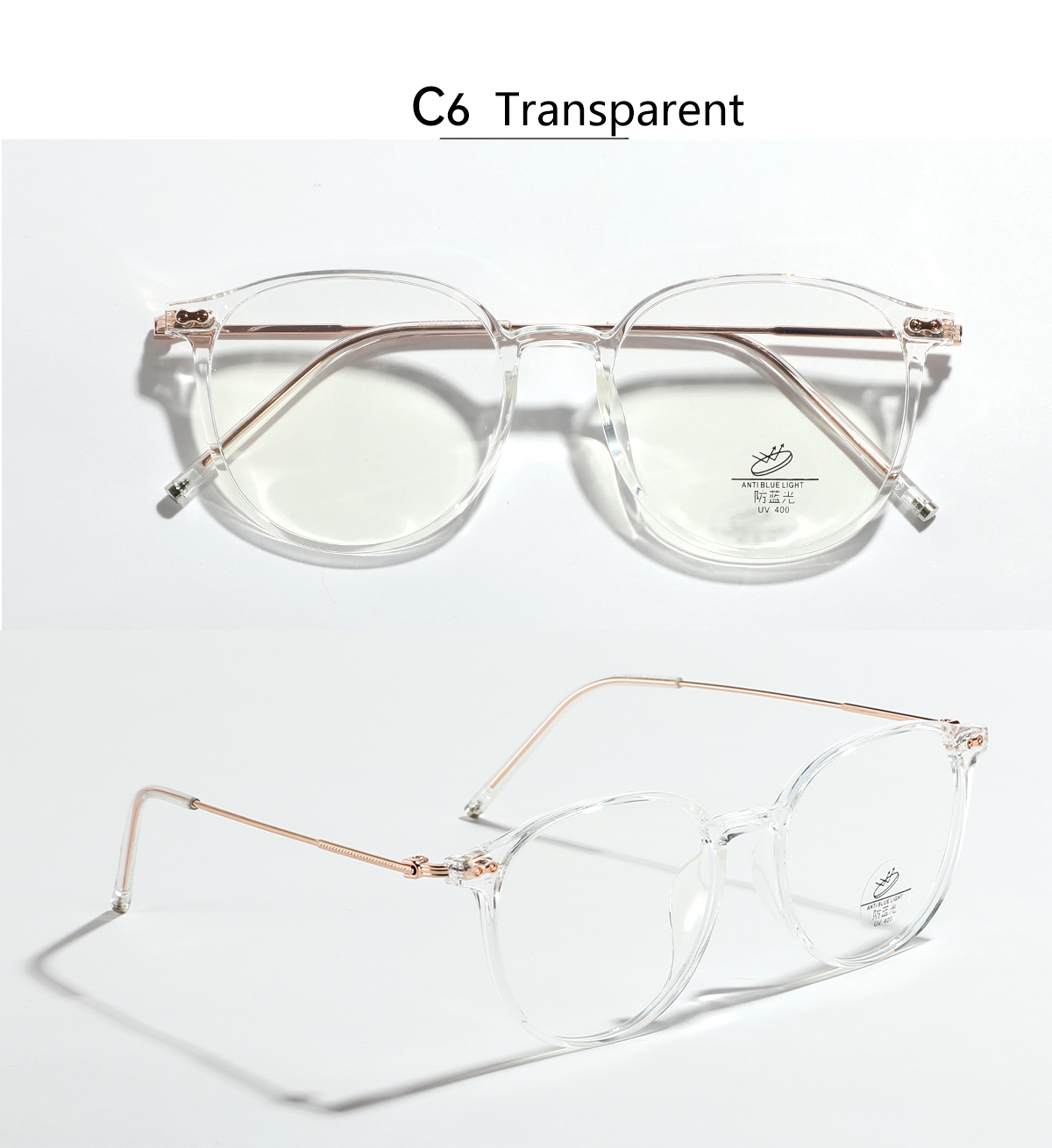 Modern Style Streetwear Round Solid Color Ac Round Frame Full Frame Glasses display picture 8