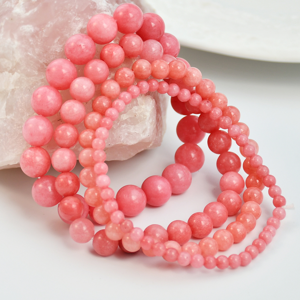 Sweet Round Natural Stone Bracelets In Bulk display picture 1