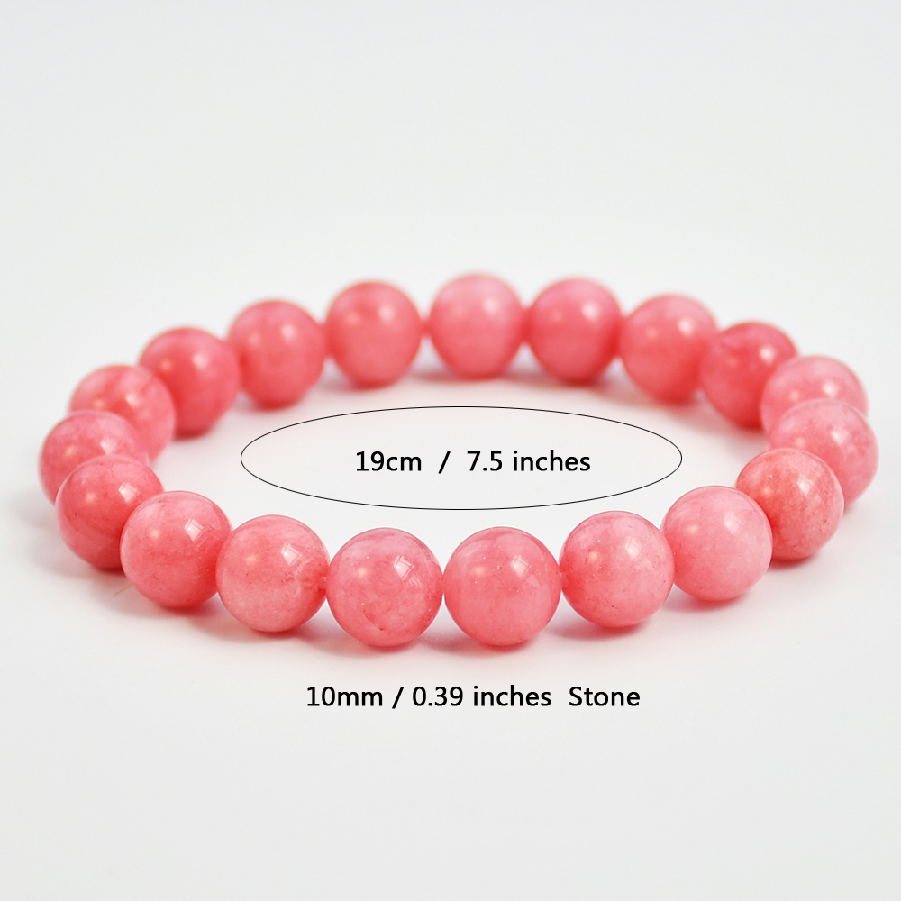 Sweet Round Natural Stone Bracelets In Bulk display picture 3