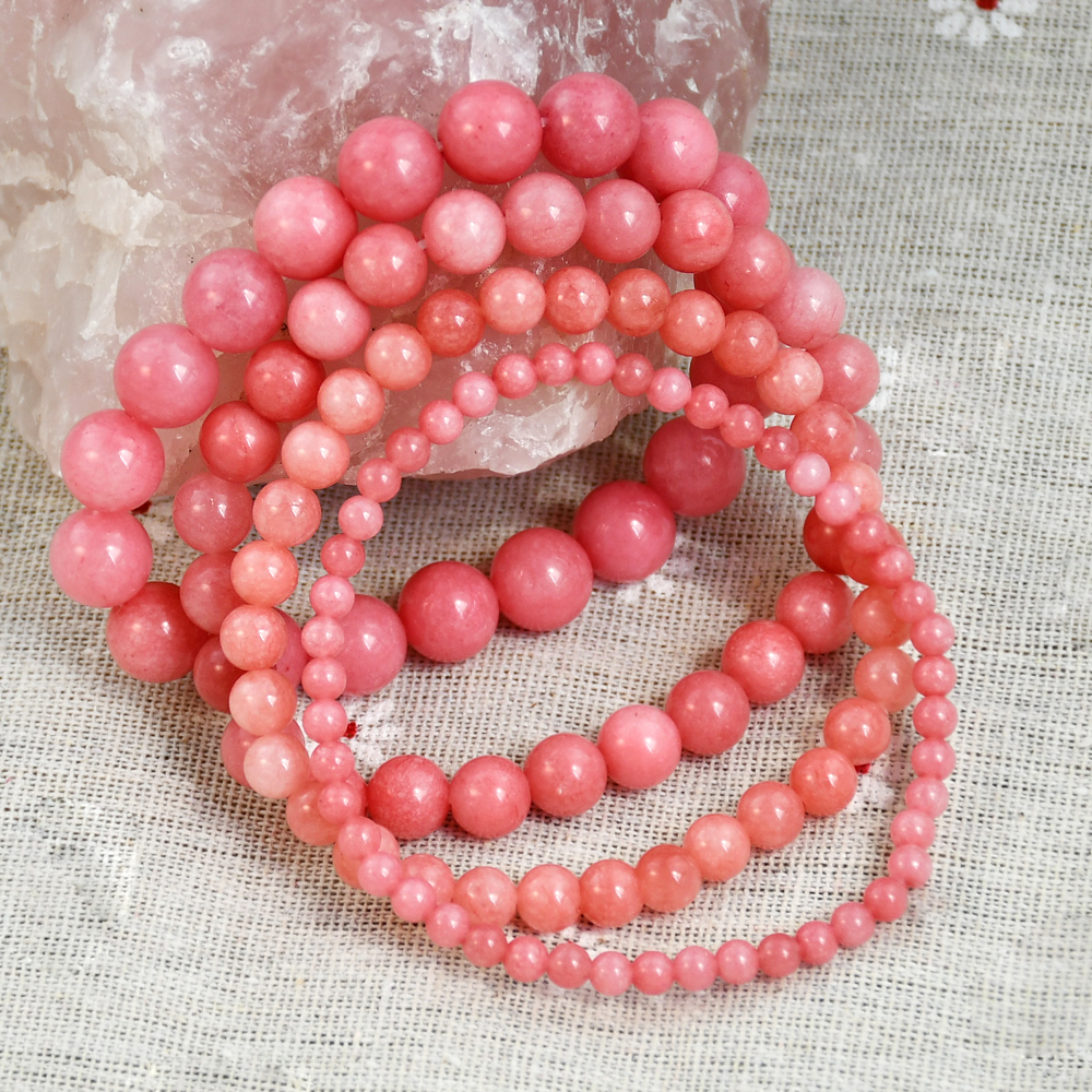 Sweet Round Natural Stone Bracelets In Bulk display picture 5