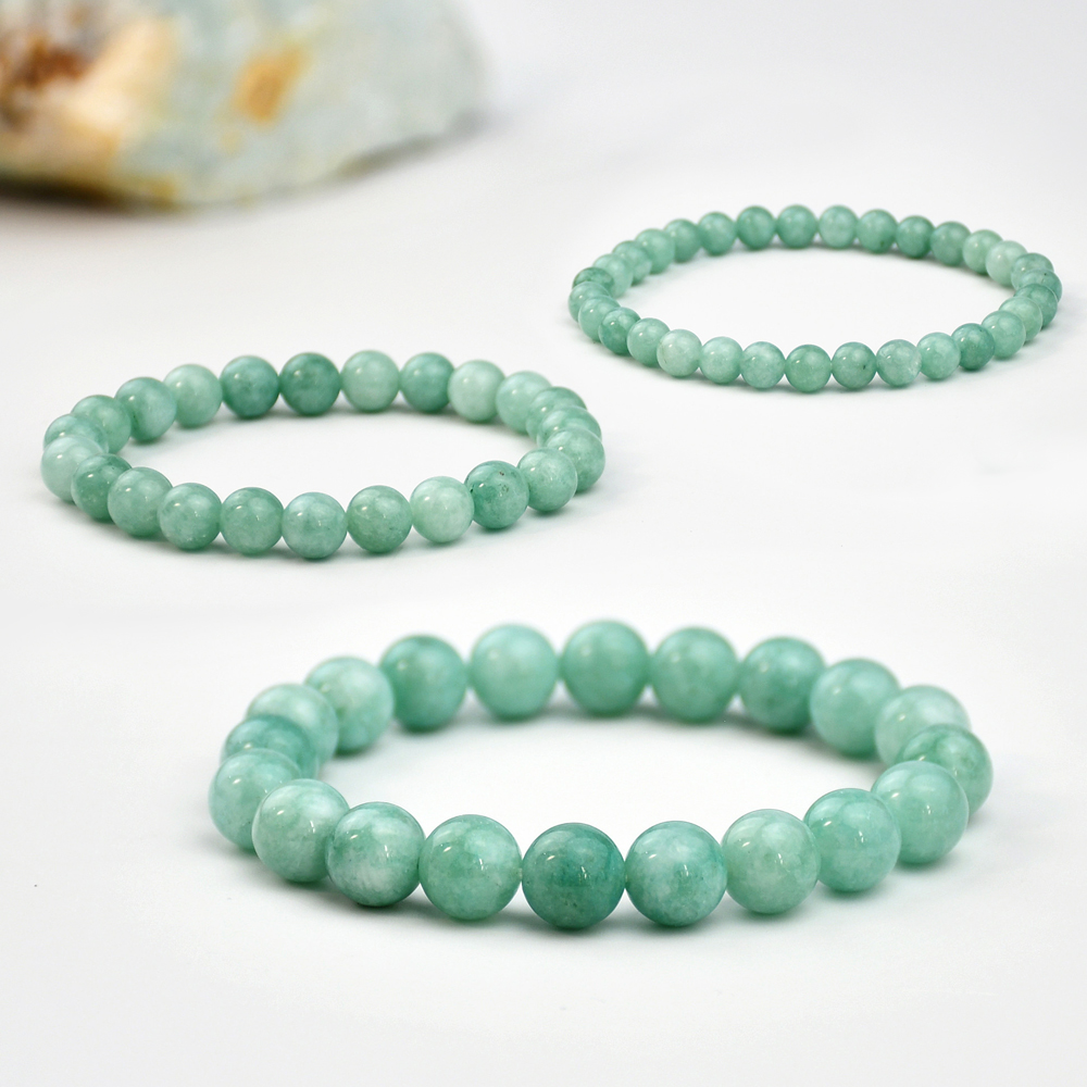 Chinoiserie Round Natural Stone Beaded Bracelets display picture 3