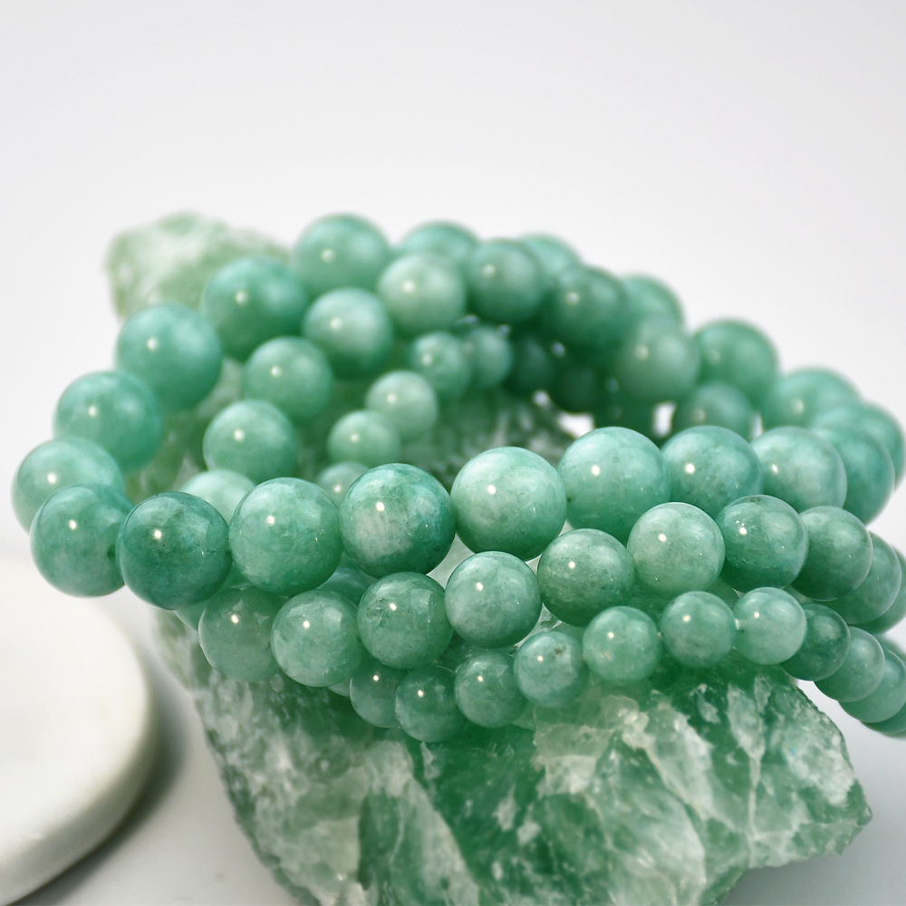 Chinoiserie Round Natural Stone Beaded Bracelets display picture 6