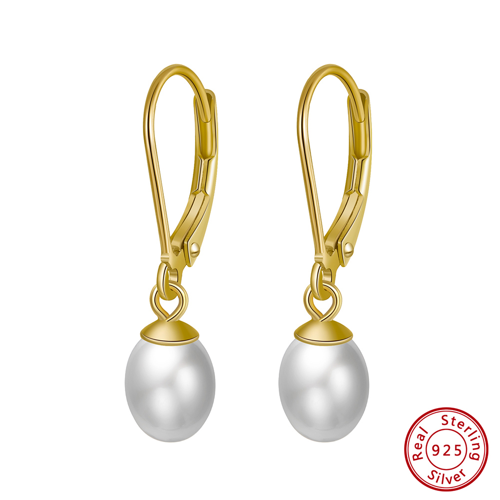 1 Pair Baroque Style French Style Geometric Color Block Irregular Polishing Plating Freshwater Pearl 14k Gold Plated White Gold Plated Silver Plated Drop Earrings display picture 3