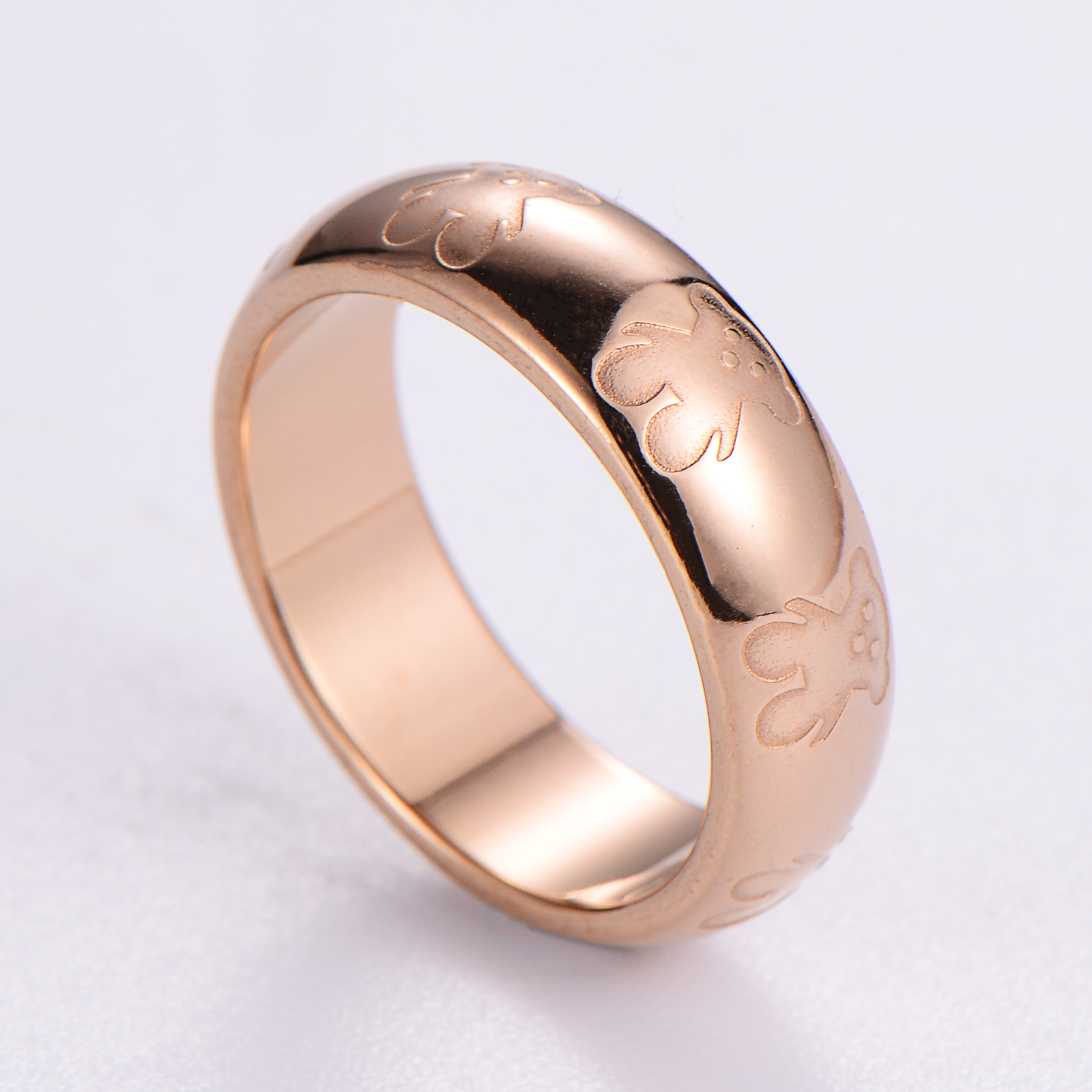 Casual Solid Color Stainless Steel Plating 18k Gold Plated Rose Gold Plated Rings display picture 6