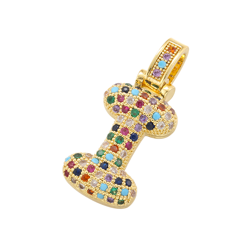 Hip-hop Letter Copper Plating Inlay Zircon 18k Gold Plated Charms display picture 12