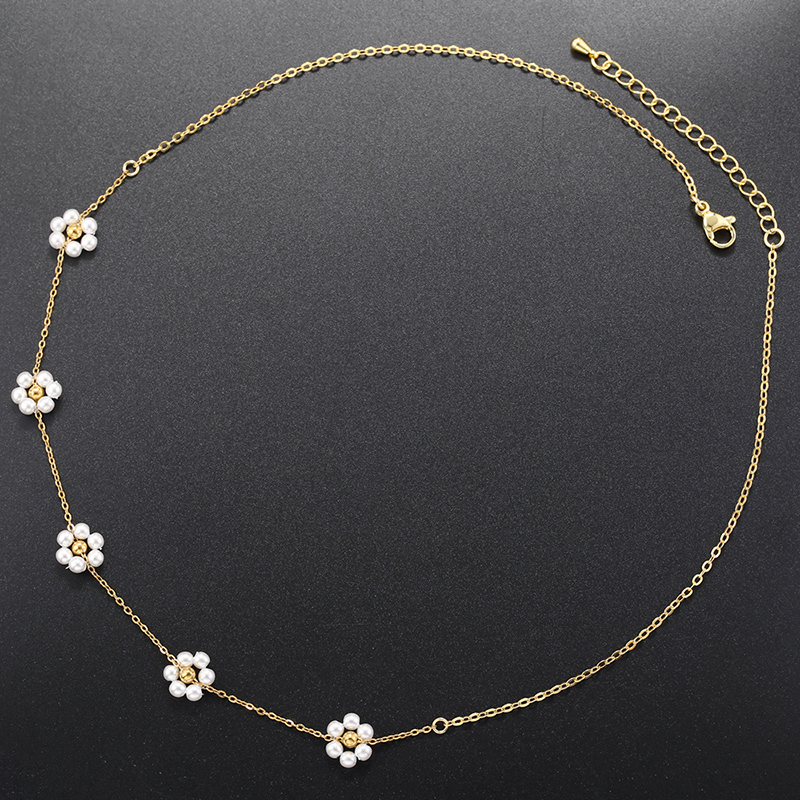 Elegant Romantic Simple Style Flower Copper Plating 18k Gold Plated Necklace display picture 4