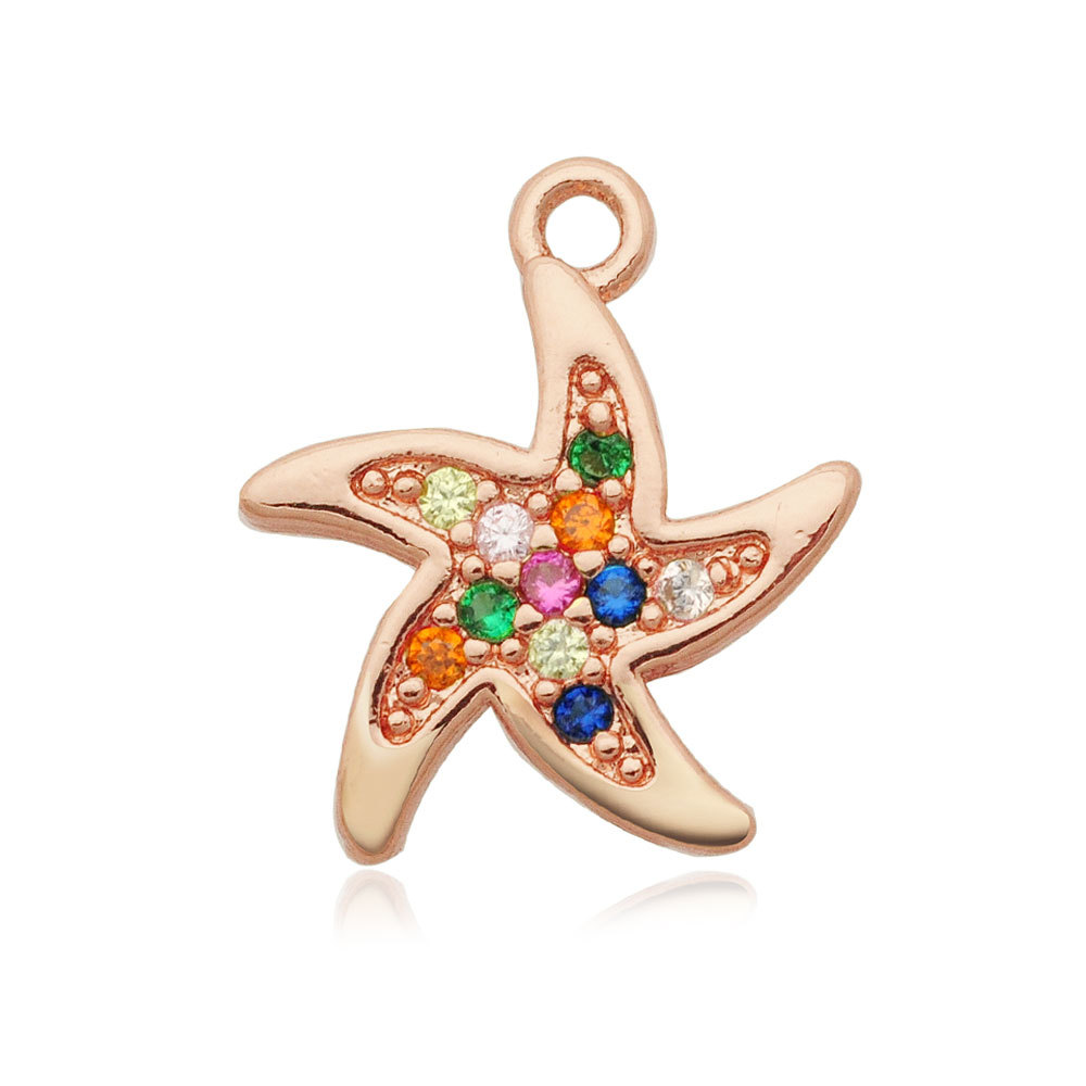 Retro Mermaid Copper Plating Inlay Zircon Charms Jewelry Accessories display picture 12