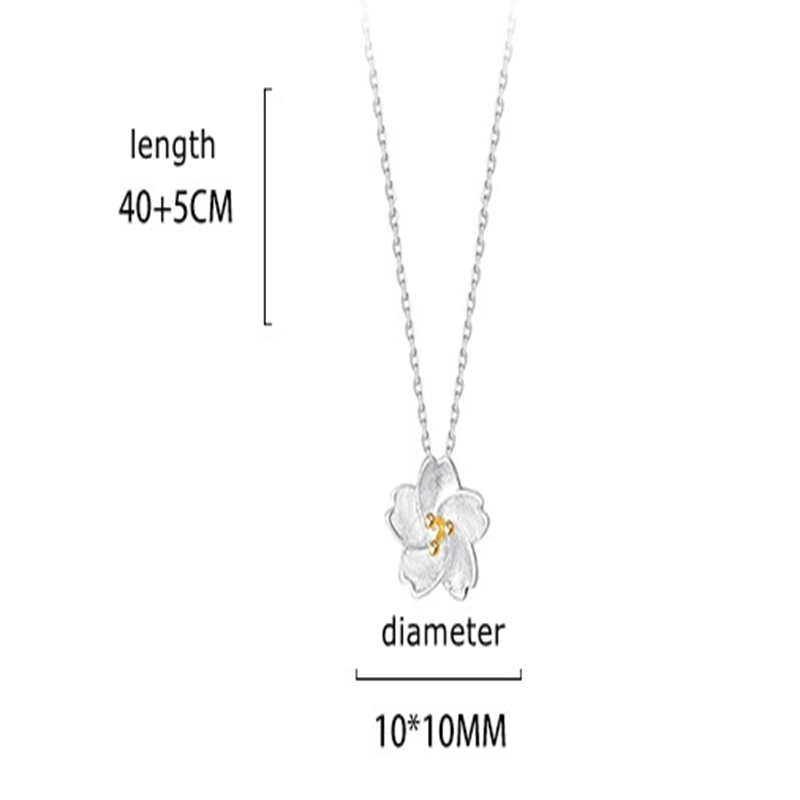 Simple Style Flower Sterling Silver Plating Silver Plated Pendant Necklace display picture 1