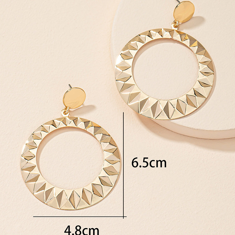1 Pair Retro Lady Roman Style Geometric Plating Alloy Drop Earrings display picture 3