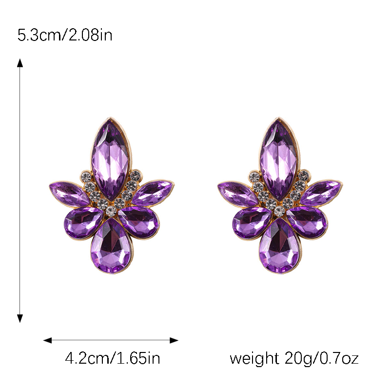 1 Pair Simple Style Commute Water Droplets Plating Inlay Alloy Rhinestones Silver Plated Ear Studs display picture 1