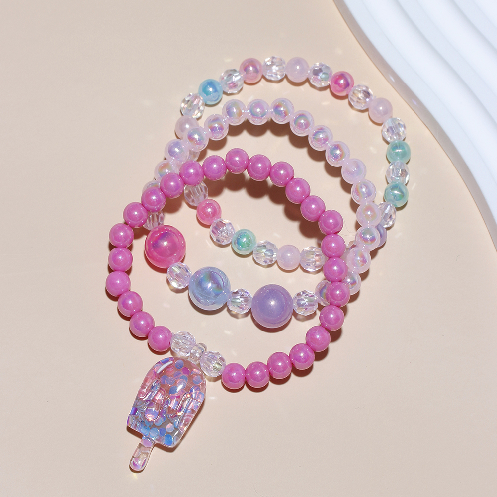 Princess Cute Sweet Pentagram Ice Cream Shell Beaded Arylic Resin Beaded Girl's Bracelets display picture 12