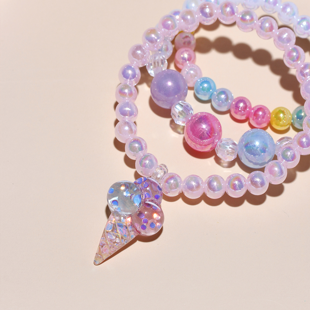 Princess Cute Sweet Pentagram Ice Cream Shell Beaded Arylic Resin Beaded Girl's Bracelets display picture 21