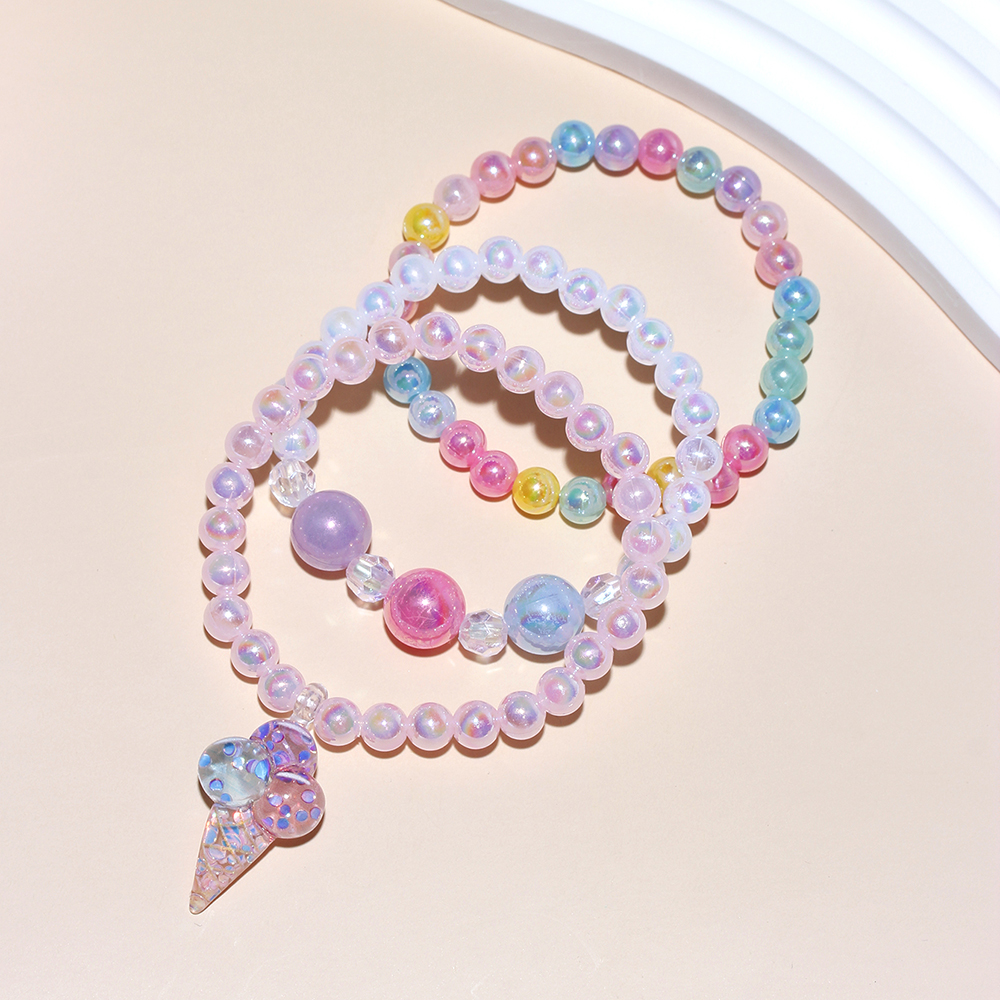 Princess Cute Sweet Pentagram Ice Cream Shell Beaded Arylic Resin Beaded Girl's Bracelets display picture 13