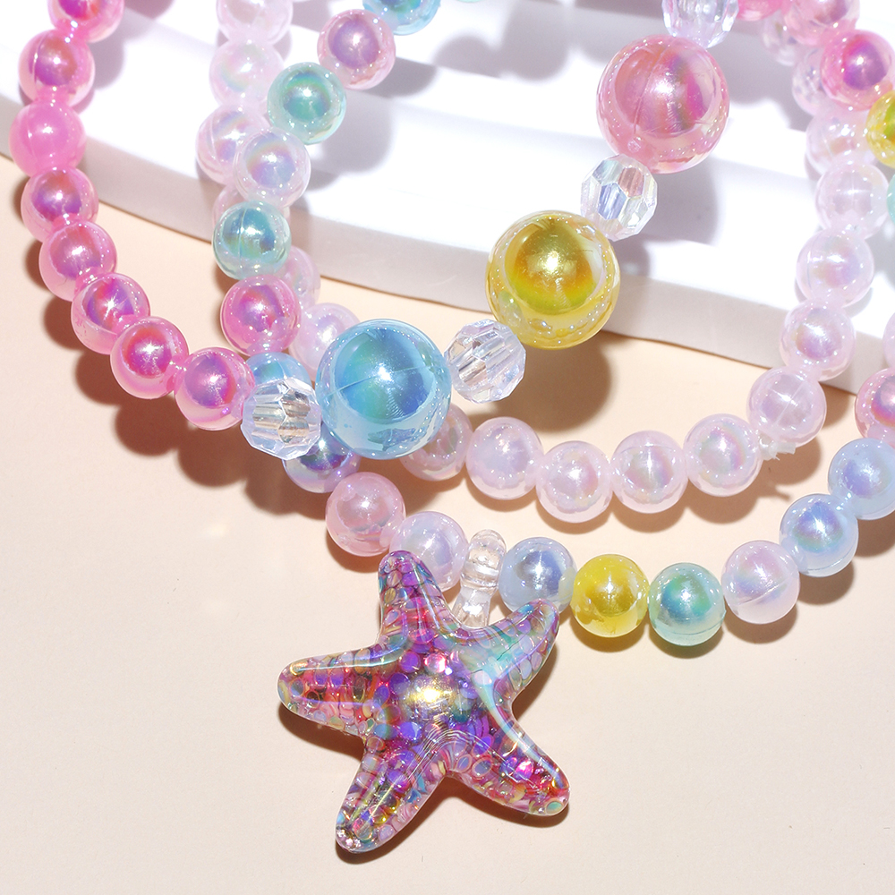 Princess Cute Sweet Pentagram Ice Cream Shell Beaded Arylic Resin Beaded Girl's Bracelets display picture 18