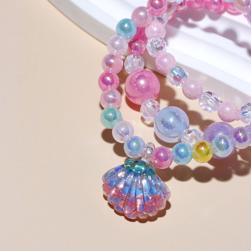 Princess Cute Sweet Pentagram Ice Cream Shell Beaded Arylic Resin Beaded Girl's Bracelets display picture 17