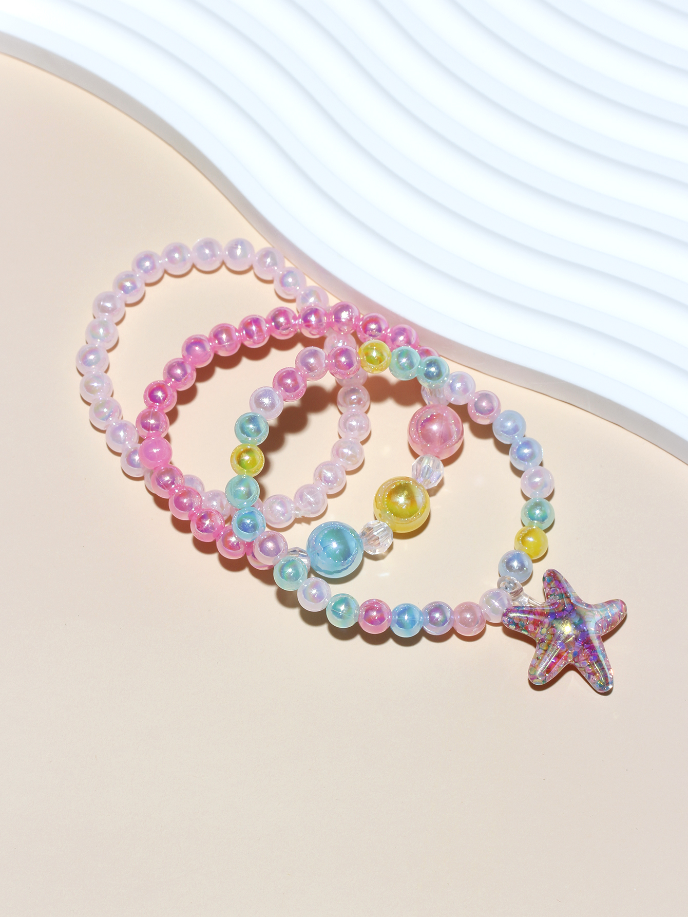 Princess Cute Sweet Pentagram Ice Cream Shell Beaded Arylic Resin Beaded Girl's Bracelets display picture 20
