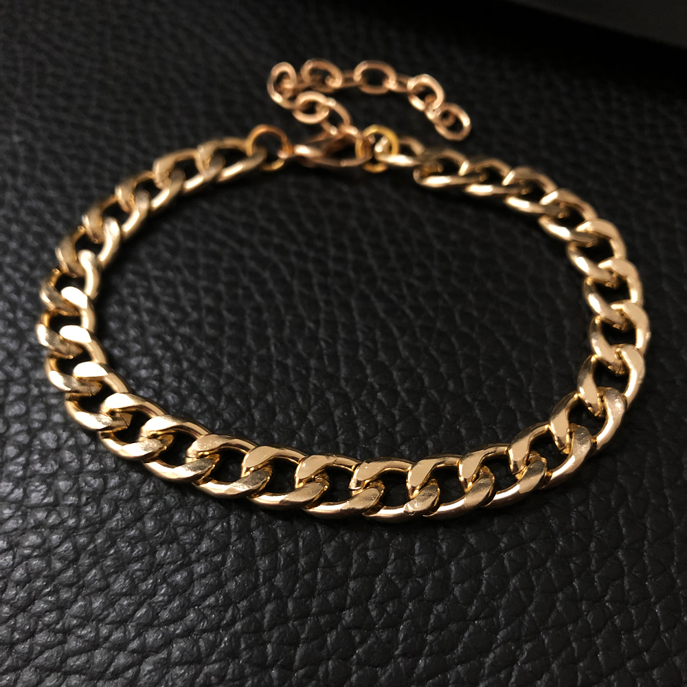Exaggerated Solid Color Alloy Plating Chain Gold Plated Women's Bracelets display picture 5