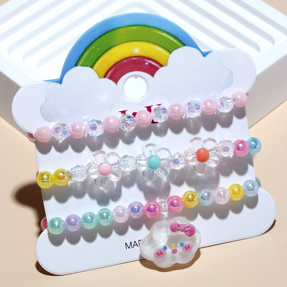 Princess Cute Sweet Clouds Ice Cream Heart Shape Arylic Resin Girl's Bracelets display picture 5