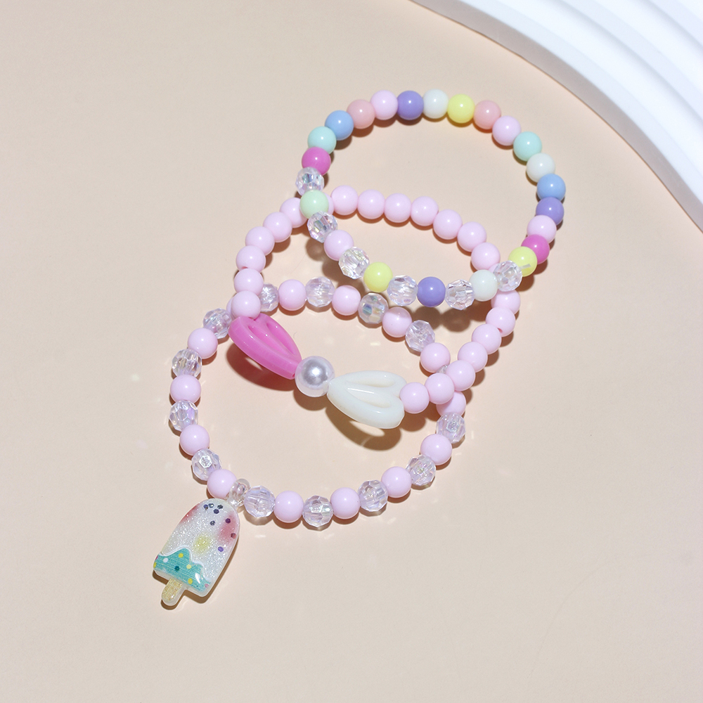 Princess Cute Sweet Clouds Ice Cream Heart Shape Arylic Resin Girl's Bracelets display picture 9