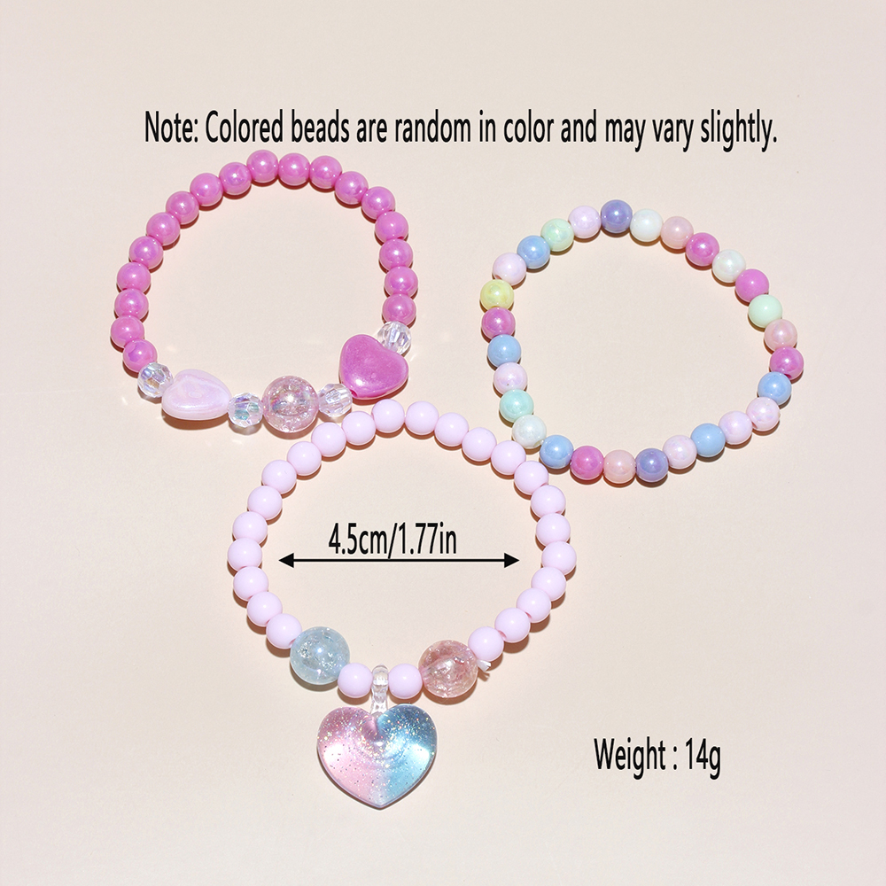 Princess Cute Sweet Clouds Ice Cream Heart Shape Arylic Resin Girl's Bracelets display picture 13