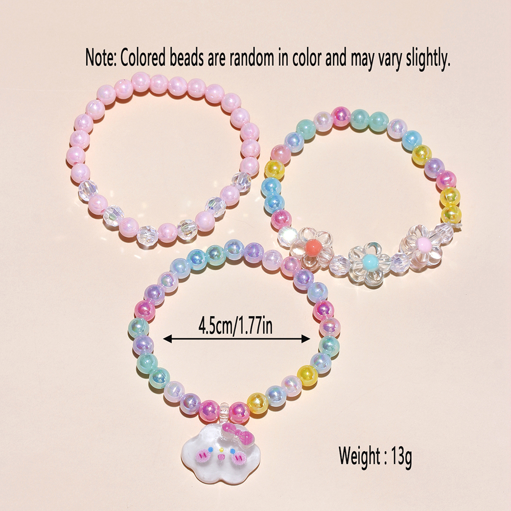 Princess Cute Sweet Clouds Ice Cream Heart Shape Arylic Resin Girl's Bracelets display picture 15