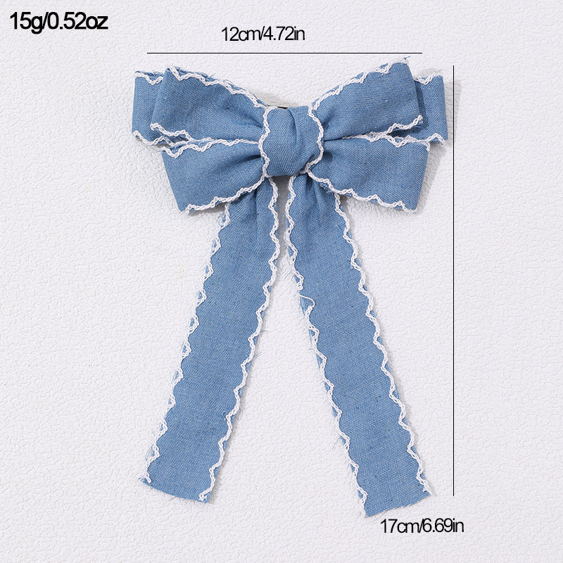 Sweet Solid Color Bow Knot Cloth Hair Clip display picture 6