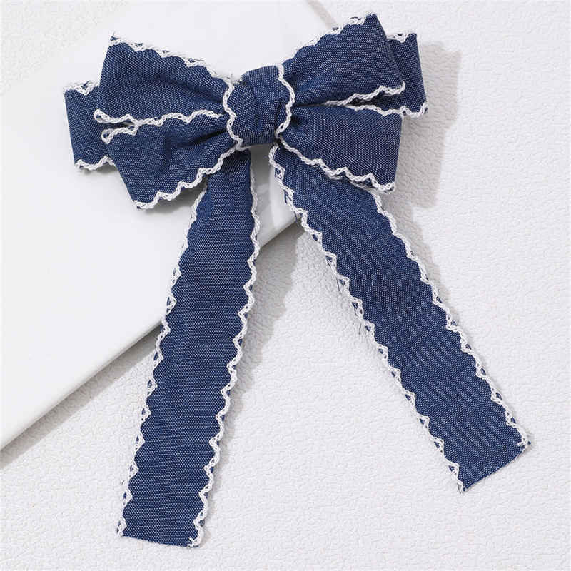 Sweet Solid Color Bow Knot Cloth Hair Clip display picture 10