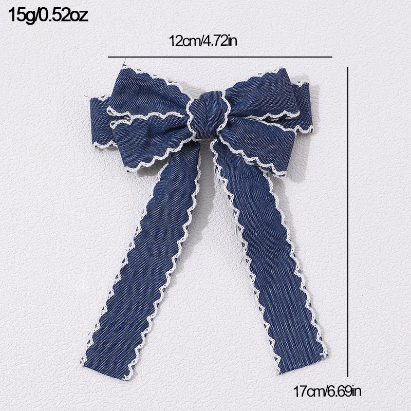 Sweet Solid Color Bow Knot Cloth Hair Clip display picture 8
