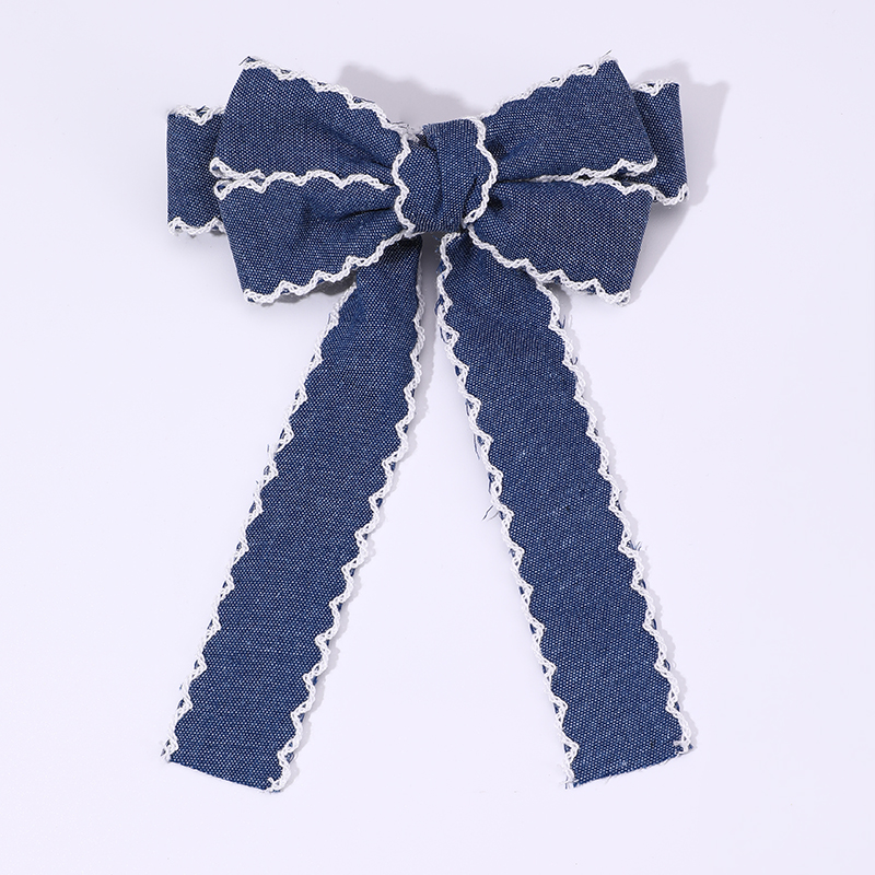 Sweet Solid Color Bow Knot Cloth Hair Clip display picture 13