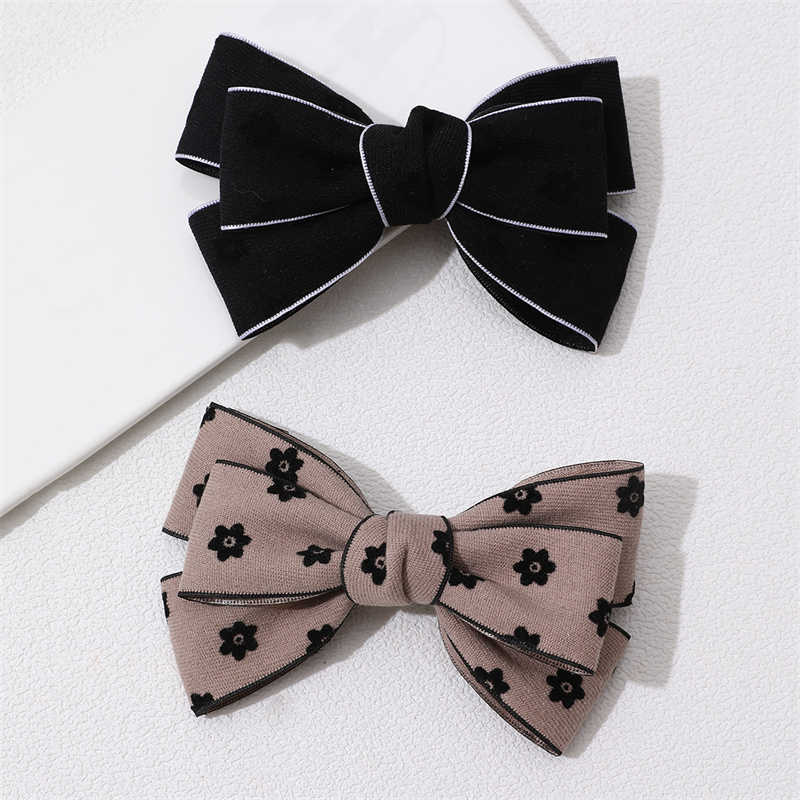 Sweet Solid Color Bow Knot Cloth Hair Clip display picture 5