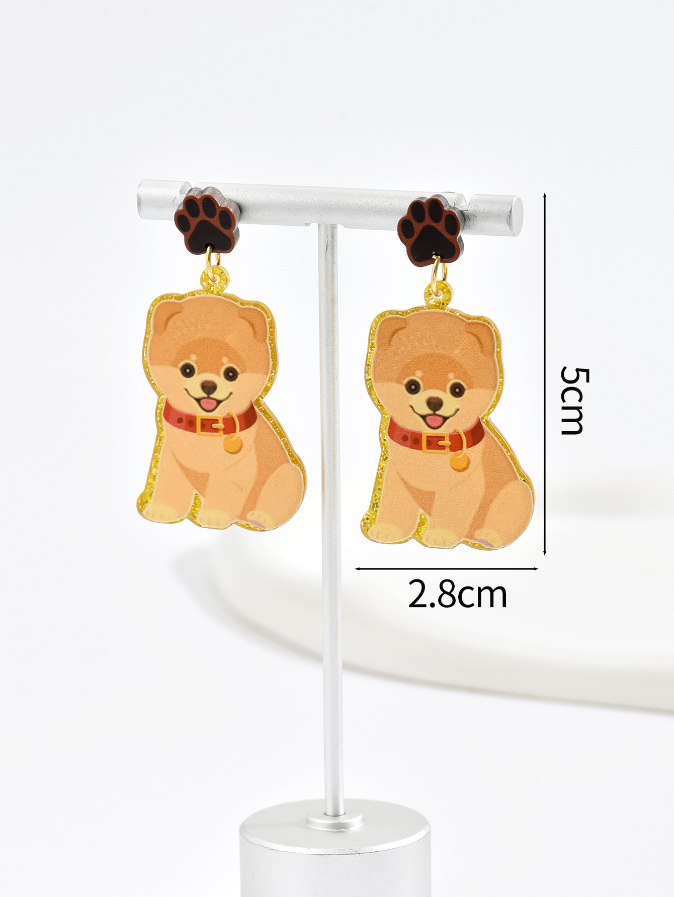 1 Pair Cute Dog Arylic Drop Earrings display picture 1