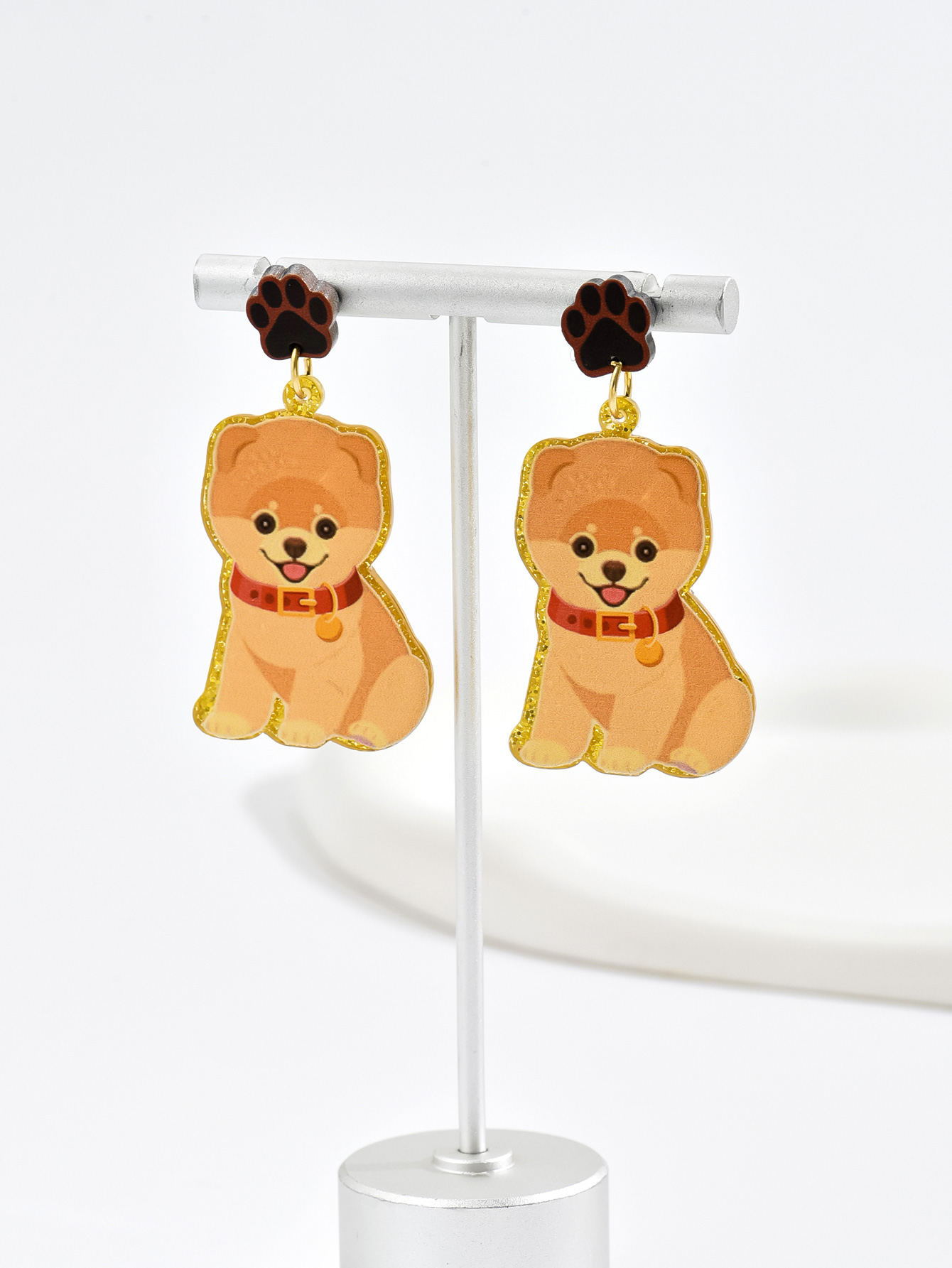 1 Pair Cute Dog Arylic Drop Earrings display picture 2