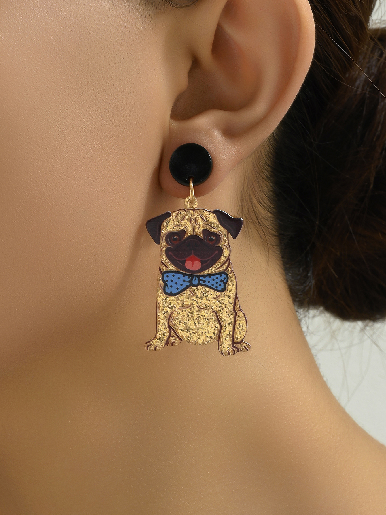 1 Pair Cute Dog Arylic Drop Earrings display picture 10