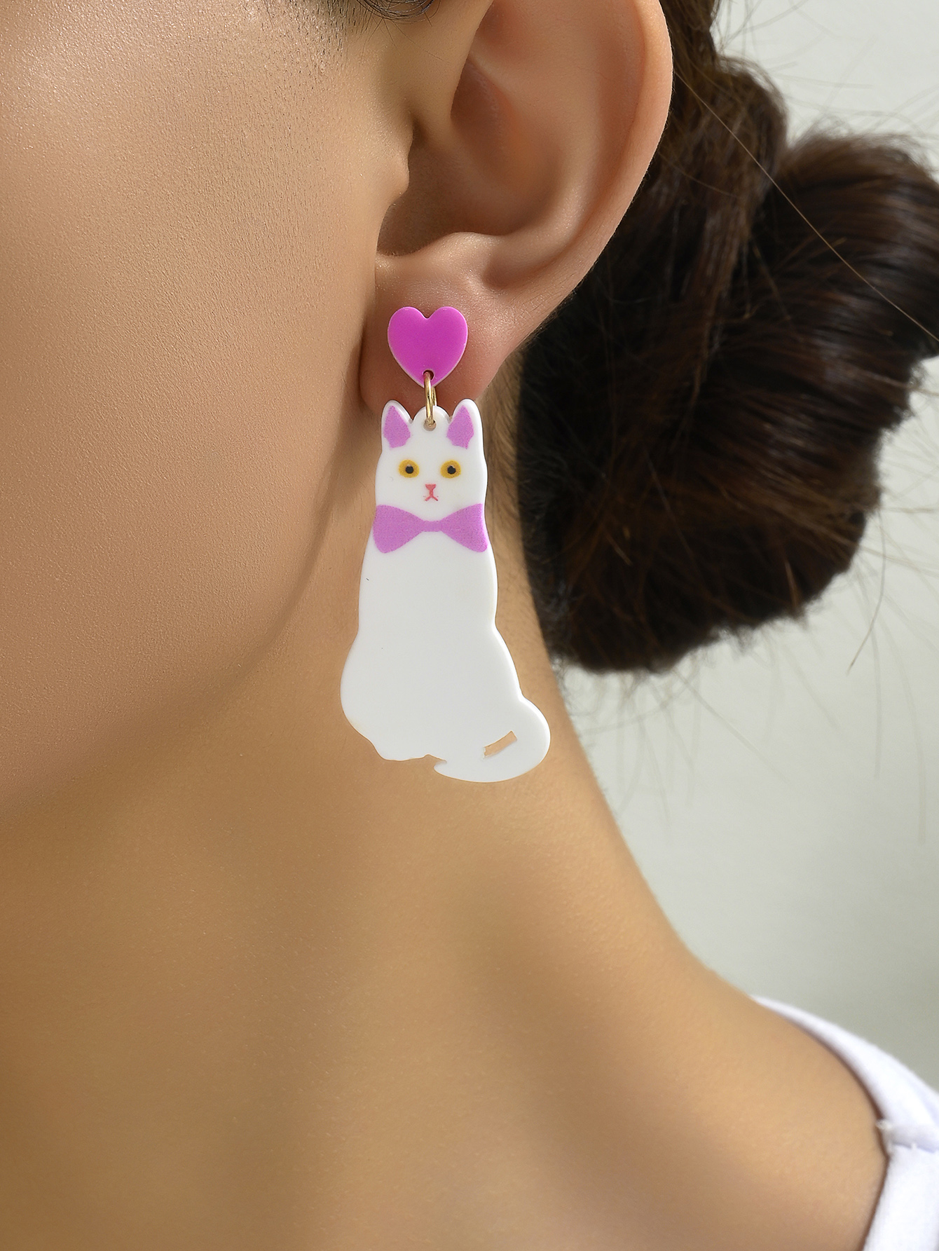 1 Pair Cute Dog Arylic Drop Earrings display picture 17