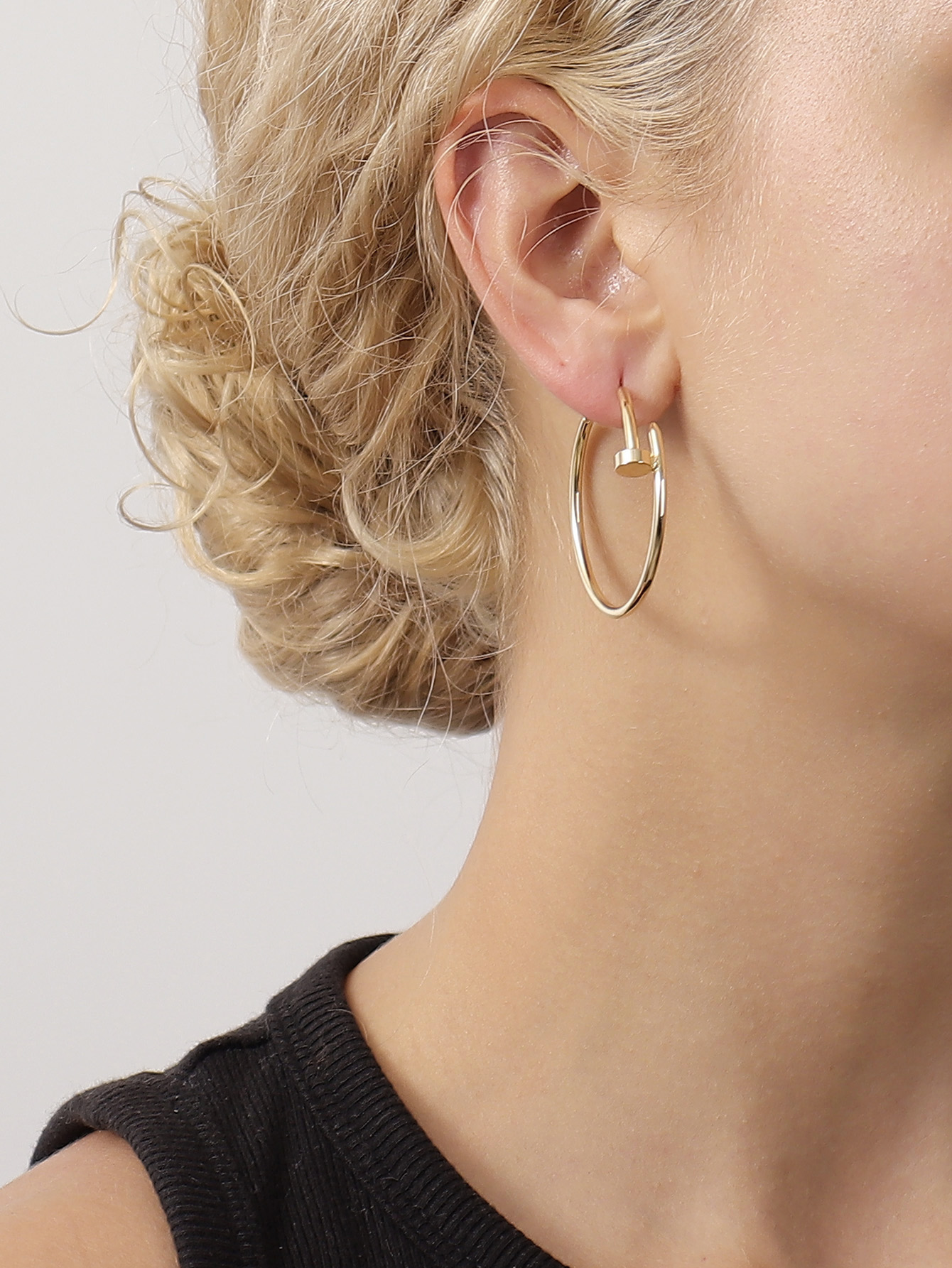 1 Pair Modern Style Classic Style Round Copper Hoop Earrings display picture 2