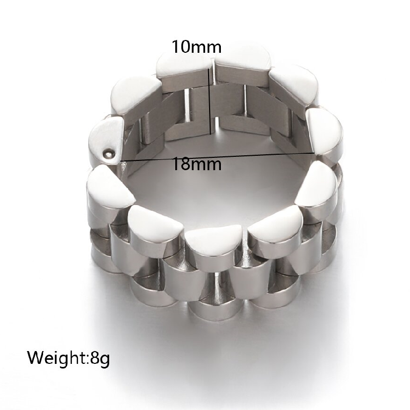 Streetwear Solid Color Stainless Steel Criss Cross Braid Rings display picture 1