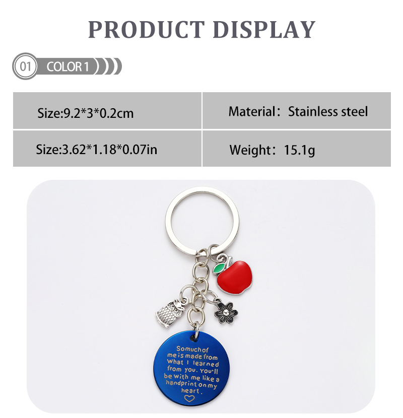 Business Simple Style Classic Style Letter Heart Shape Stainless Steel Keychain display picture 1