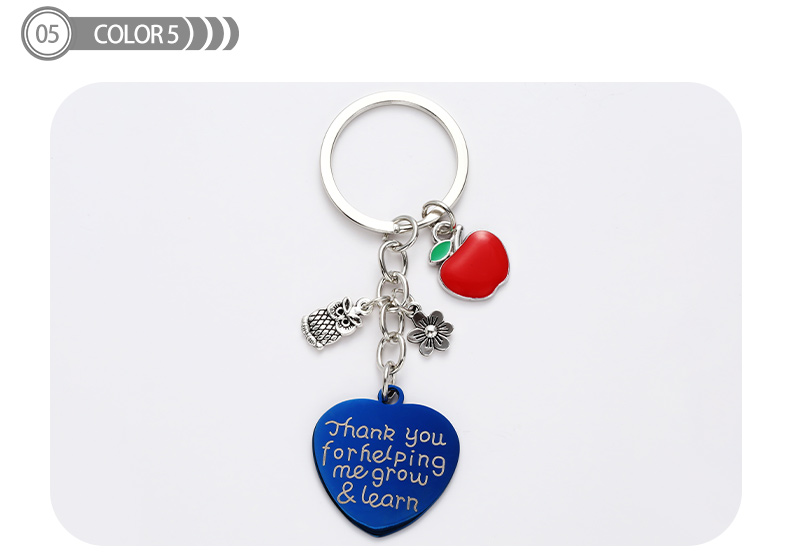 Business Simple Style Classic Style Letter Heart Shape Stainless Steel Keychain display picture 5