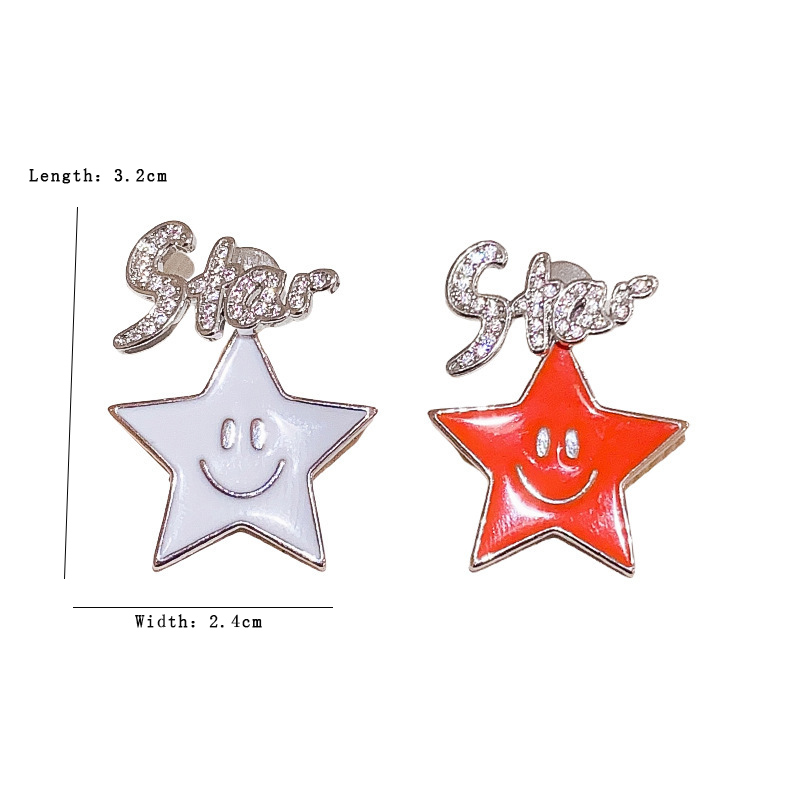 1 Pair Elegant Streetwear Pentagram Alloy Ear Studs display picture 6