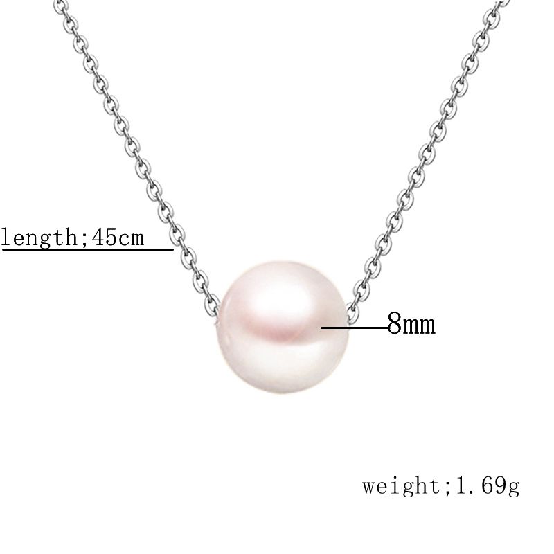 Basic Classic Style Solid Color Sterling Silver Silver Plated Necklace display picture 1