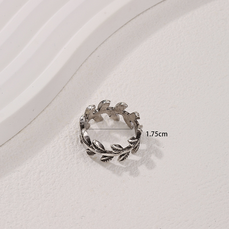 Vintage Style Leaf Alloy Wholesale Rings display picture 1
