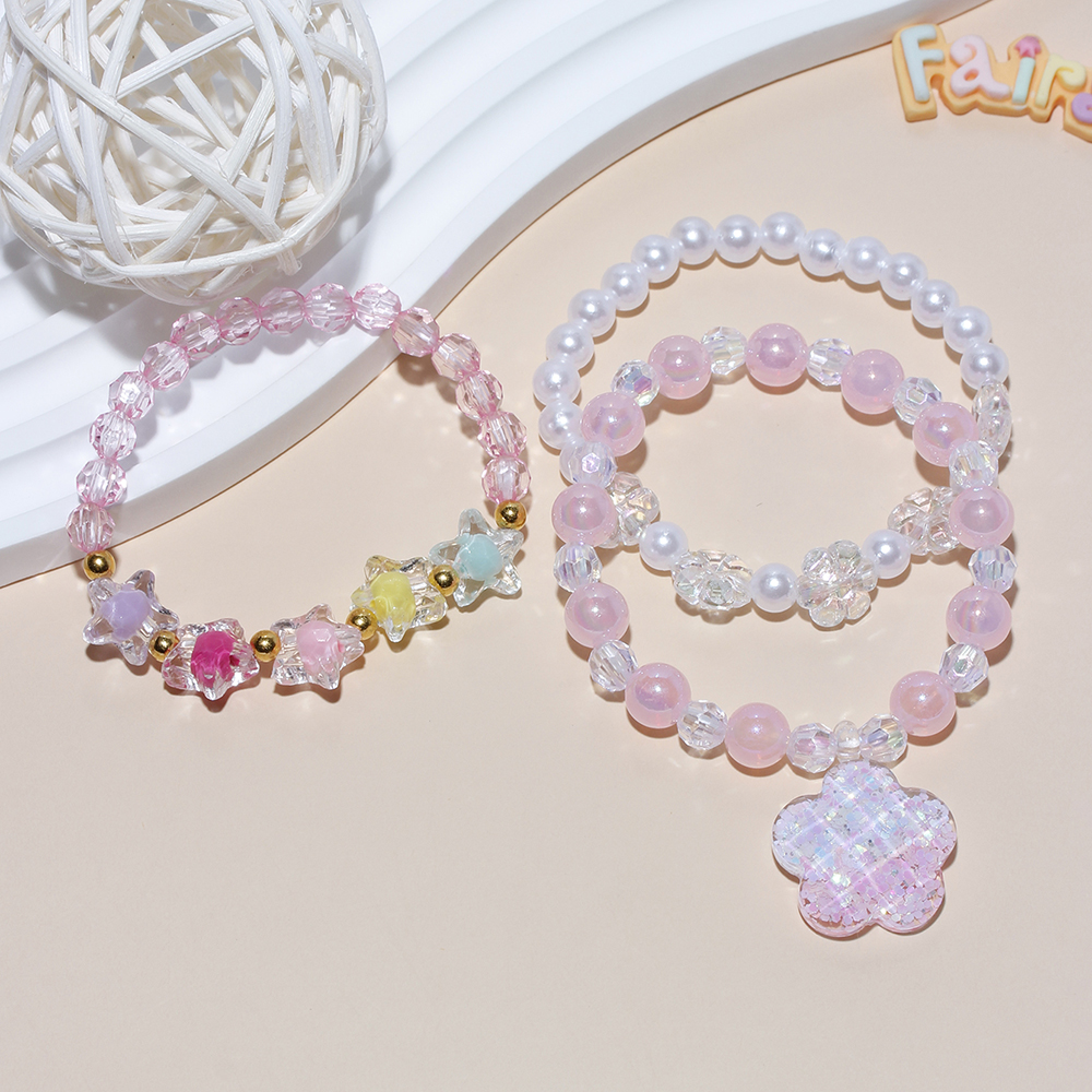 Princess Cute Sweet Hippocampus Flower Shell Arylic Resin Beaded Girl's Bracelets display picture 19
