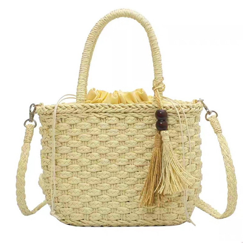 Mujeres Medio Primavera Verano Sorbete Vacaciones Bolso Bolsa De Paja display picture 1