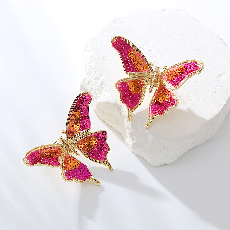 1 Paar Elegant Luxuriös Schmetterling Überzug Legierung Vergoldet Ohrstecker display picture 2
