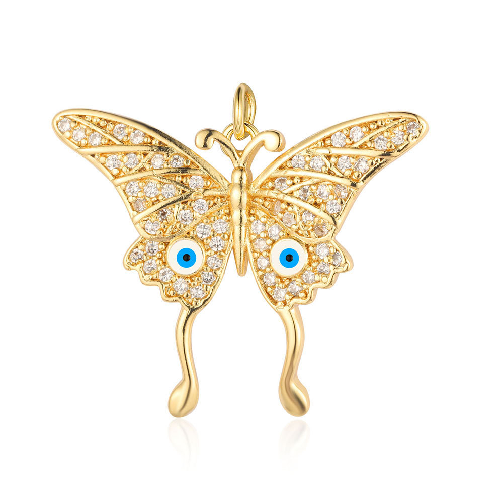 Streetwear Bee Dragonfly Butterfly Copper Plating Inlay Zircon 18k Gold Plated Charms Jewelry Accessories display picture 6