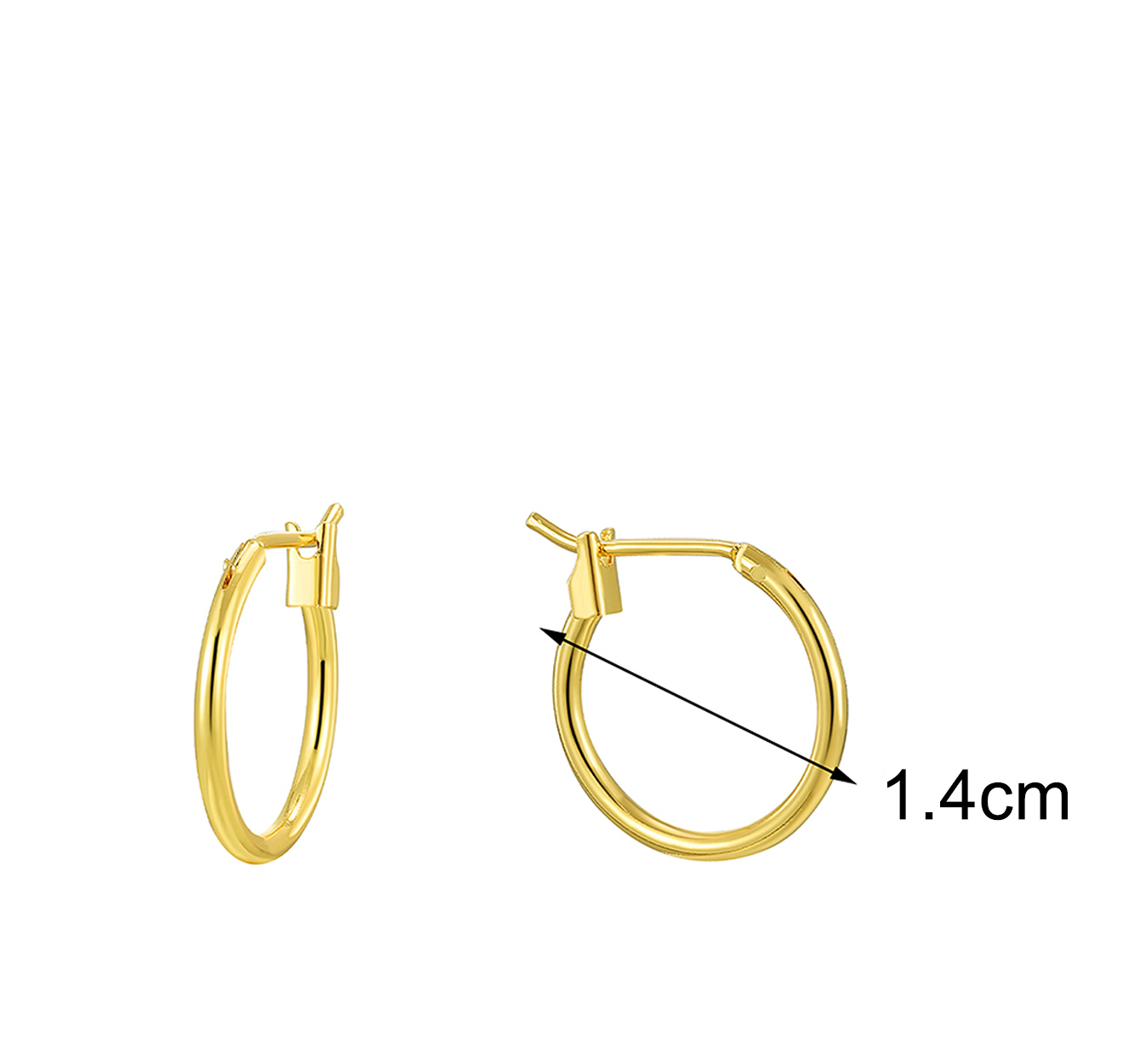 1 Paire Style Simple Style Classique Commuer Couleur Unie Placage Le Cuivre Plaqué Or 18k Boucles D'oreilles Cerceau display picture 13