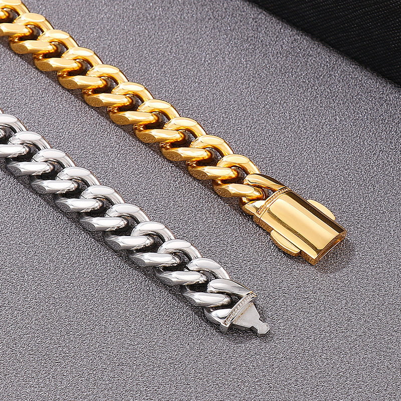 Classic Style Solid Color 18K Gold Plated Titanium Steel Wholesale Bracelets Necklace display picture 1